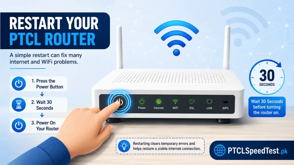 Restart PTCL Internet Router